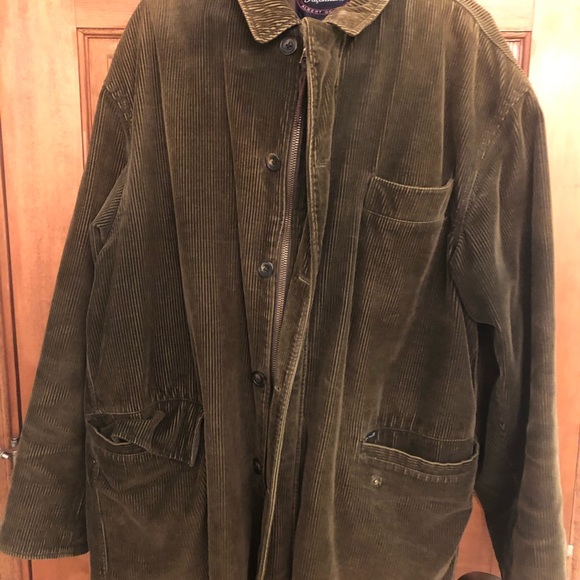 Faconnable dark green corduroy men’s jacket - Picture 3 of 5